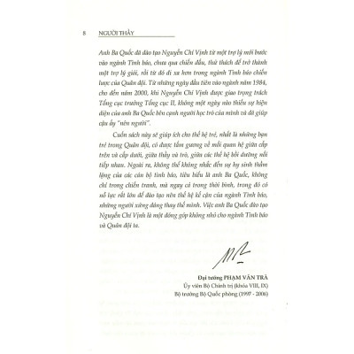 Sách Người Thầy - (tác giả : thượng tướng Nguyễn Chí Vịnh) - 2023