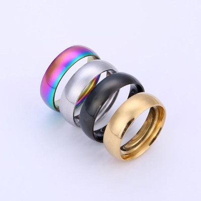 Nhẫn titan nam - Nhẫn nam inox trơn nhiều màu cao cấp thời trang thép không gỉ trangsucpt