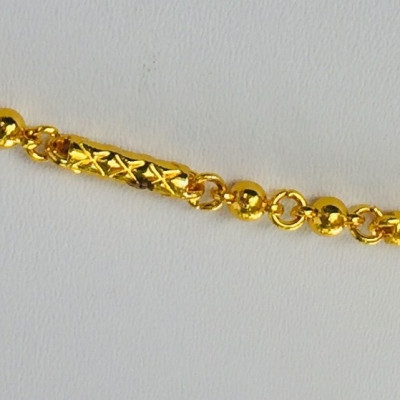 Bộ Dây chuyền Khắc chìm Dấu X Mạ Vàng 18k, Dài 45cm, Kèm Túi Nhung.