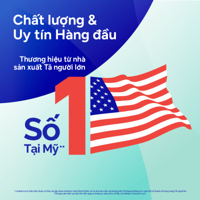 Tã dán người lớn Confidence Classic Day khô thoáng thấm hút size M/L gói 20 miếng