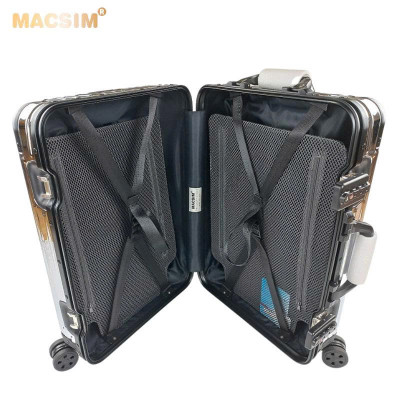 [XẢ KHO LỖI NHẸ – GIẢM 50%] Vali kéo du lịch cao cấp chất liệu hợp kim nhôm nguyên khối MS1305 Macsim cao cấp màu đen cỡ 20inches