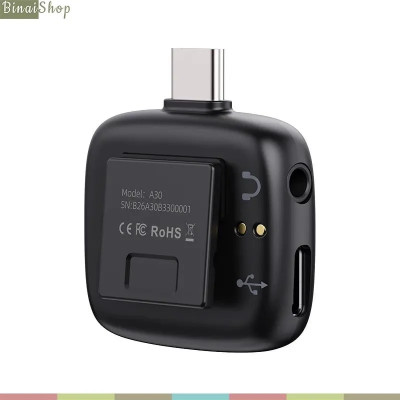 Ulanzi A30 - Micro Cài Áo Không Dây, Khử Tiếng Ồn, Phạm Vi Thu 50m Cho Điện Thoại, Máy Ảnh DSLR - Hàng chính hãng