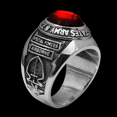 Nhẫn Nam Bạc Hiểu Minh NA573 - Nhẫn Mỹ Đá Đỏ - Bảo Hành Vĩnh Viễn ( Hàng Chính Hãng )