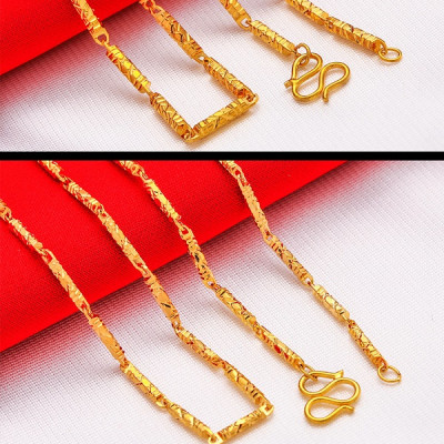 Dây chuyền Hợp thời trang nam nữ, Kiểu đốt trúc 2li, Kèm túi nhung Cung hỷ, Phù hợp nam nữ