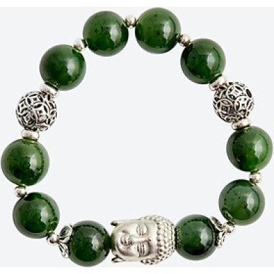 Vòng tay ngọc bích charm phật Ngọc Quý Gemstones