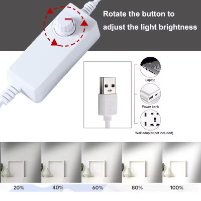 Kính lúp công nghiệp gắn bàn có đèn TERINO DE-27W (phóng đại 10X và 20X, Led, màu trắng) - Hàng chính hãng