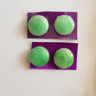 Bộ lắc tay 4 viên đá cẩm thạch tự nhiên hạt tròn xoe đẹp Size hạt tròn Ngang 12mm x dầy 1,8mm Màu Xanh Ngọc nhẹ Nữ làm lắc tay vàng đeo đẹp món quà tặng Mẹ, tặng Vợ người thân ý nghĩa ạ