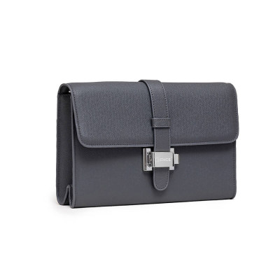 Clutch Cầm Tay Nam Da Bò HT08 Màu Ghi