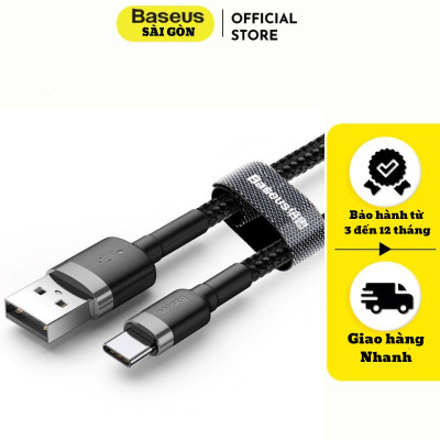 Cáp sạc Baseus Cafule Quick Charge và truyền dữ liệu tốc độ cao Usb to Type C 3A CATKLF- Hàng chính hãng