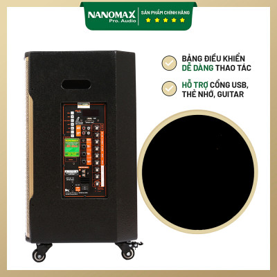 Loa Kéo Karaoke Công Suất Lớn Nanomax SK-12X2 Tặng Kèm 2 Micro Không Dây Kết Nối Bluetooth Đọc Được Usb Thẻ Nhớ Hàng Chính Hãng