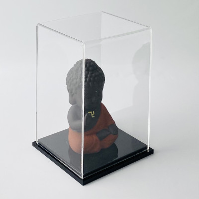 Hộp mica Enter BOX108 15x15x25cm mica dày 2mm, đế đen 5mmx2 chữ nhật đứng, Hộp trưng bày mô hình, Hộp mica trong chống bụi