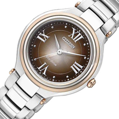 Đồng Hồ Nữ Citizen Dây Thép Không Gỉ FE2047-51W - Mặt Nâu (Sapphire)