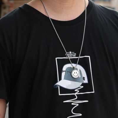 Dây chuyền nam nữ trở mặt vui buồn trangsucpt thời trang rẻ đẹp dây chuyền mặt cười PTDCNA195