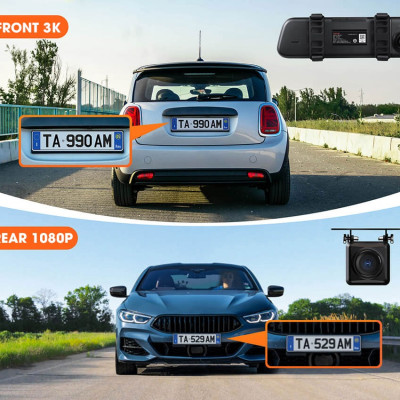 Camera hành trình gương 70mai S500 tích hợp cam lùi, màn hình cảm ứng 9.35inch, 3K HDR góc quay rộng 138° – Hàng chính hãng