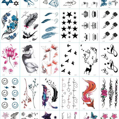 530 Hình Xăm Dán Tattoo Nam Thần Chết Mặt Trời Chữ Cái Vết Thương