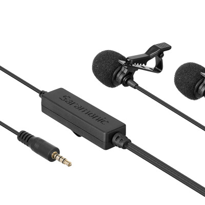 Micro Thu Âm Cài Áo Saramonic Lavalier 2M - Để Phỏng Vấn/ Livestream/ Podcast Jack Cắm 3,5mm Cho Điện Thoại/ Máy Quay - Hàng chính hãng