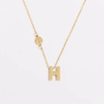 Dây chuyền nữ mặt titan chữ H đơn giản thời trang