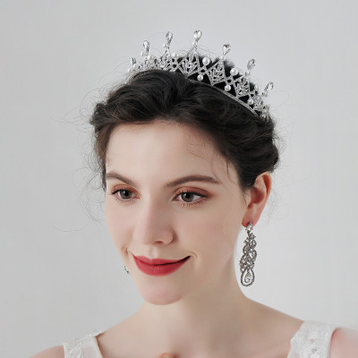 Vương miện cô dâu đài các đá và ngọc trai VM13