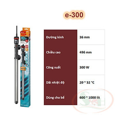 Sưởi điện tử Eheim Thermocontrol Heater E 300W, 400W tăng nhiệt giữ ấm bể cá tép thủy sinh