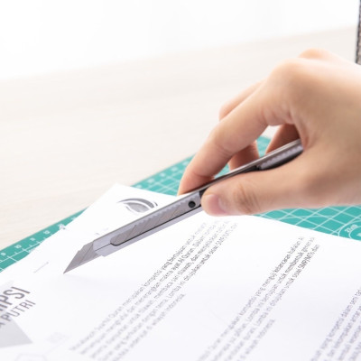 Combo 20 dao rọc giấy kim loại - Dao rọc giấy, dao cắt giấy 30 độ chống gỉ và chịu lực cao 