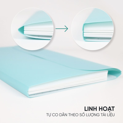 Cặp Đựng Tài Liệu A4 Nhiều Ngăn AO+ Switch ON (5 Ngăn/ Có Phân Trang)