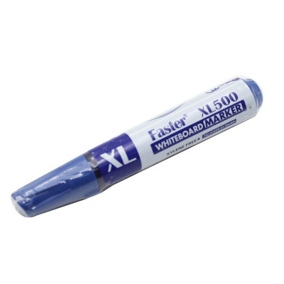 Vỉ 2 Bút Lông Bảng Faster XL500 Mực Xanh + Khăn Bôi Bảng - Faster M-VP-XL500-2BL