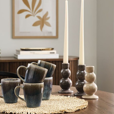 Cốc | JYSK Henning | gốm | xám | DK7xC9cm