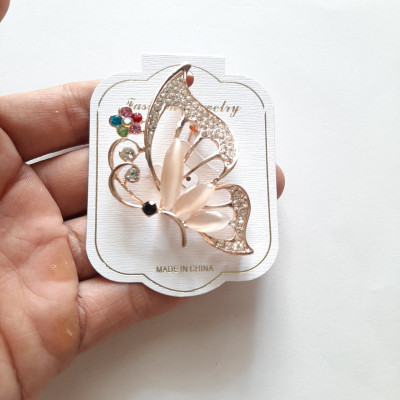 Cài áo nữ thời trang phong cách Hàn Quốc siêu đệp hình HỒ ĐIỆP đính hạt giả đá sang trọng