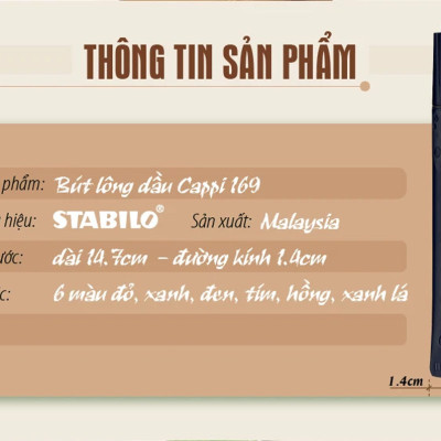 Bút lông dầu STABILO Cappi MK169