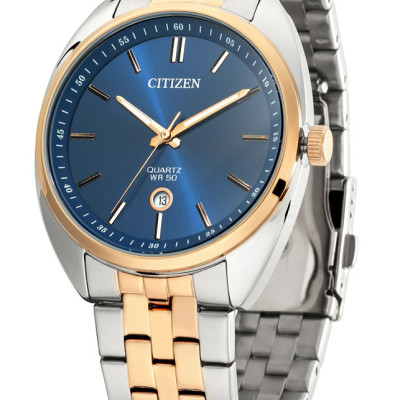 Đồng Hồ Nam Citizen Dây Thép Không Gỉ BI5096-53L - Mặt Xanh