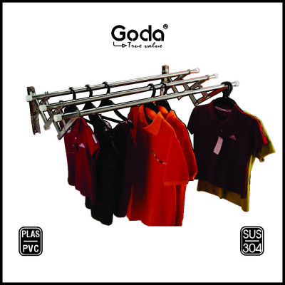 Giàn phơi xếp ống 19 inox 304 loại 1.2m loại mới (4 ống) GD-154