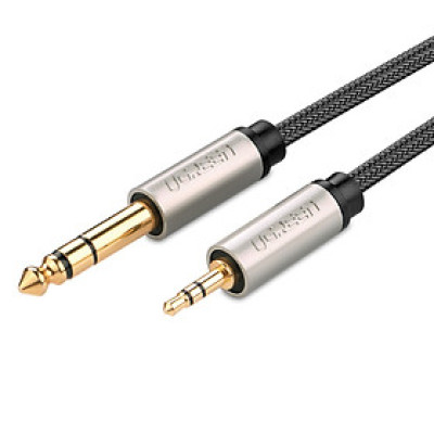 Cáp chuyển đổi âm thanh 3.5mm đầu đực sang 6.5mm đầu đực UGREEN AV127 - Hàng chính hãng