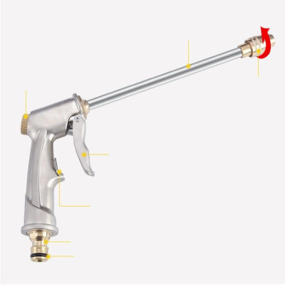 Bộ dây vòi xịt nước rửa xe,tưới cây .tăng áp 3 lần,loại 7m,10m 206701-2 đầu đồng,cút,nối nhựa den+tặng khăn phượt
