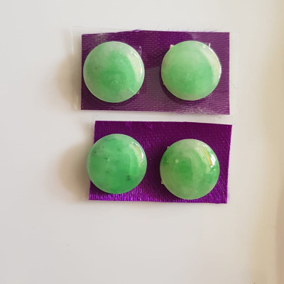 Bộ lắc tay 4 viên đá cẩm thạch tự nhiên hạt tròn xoe đẹp Size hạt tròn Ngang 12mm x dầy 1,8mm Màu Xanh Ngọc nhẹ Nữ làm lắc tay vàng đeo đẹp món quà tặng Mẹ, tặng Vợ người thân ý nghĩa ạ