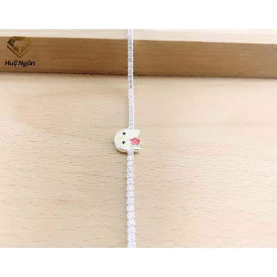 Lắc tay bạc 925 Huệ Ngân - Mèo Kitty X9