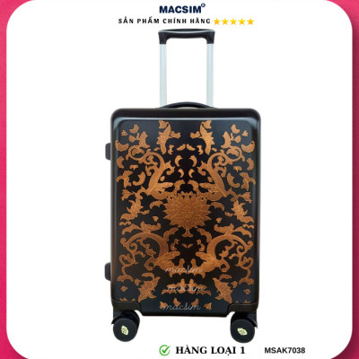 Vali cao cấp Macsim Aksen hàng loại 1 MSAK7038 cỡ 20 inch màu đen màu đỏ