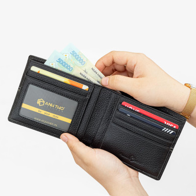 Ví ngang da bò MIN-07 | Anh Tho leather