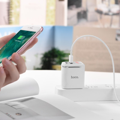 Củ Sạc Điện Thoại Hoco C39 + Tặng kèm 01 Cáp Sạc Điện Thoại IPhone - HÀng Chính Hãng