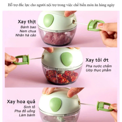 Dụng cụ Xay Tỏi - Rau Củ Kéo Tay Hình Con Heo Tiện Lợi