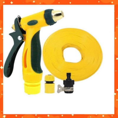 Bộ dây vòi xịt nước rửa xe,tưới cây tăng áp 3 lần 15m(cút nhựa nối 713-1) 206317