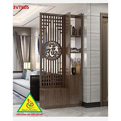 Vách ngăn phòng khách nhà bếp, Tủ kệ vách ngăn phòng 3VTK05 - Nội thất lắp ráp Viễn Đông ADV