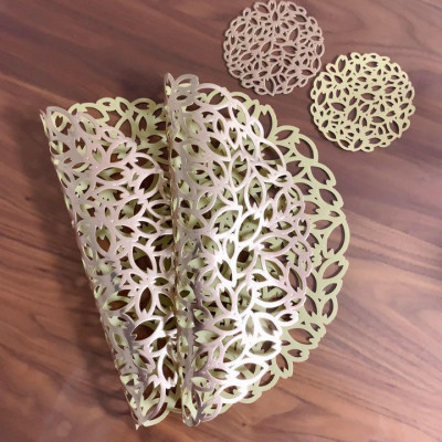 Set 04 tấm đế lót ly cốc hình tròn Echo Flower Ø10cm - Hàng Nội Địa Nhật Bản