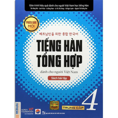 Sách - Tiếng Hàn Tổng Hợp Dành Cho Người Việt Nam - Trung Cấp 3 + 4 - Sách Bài Học + Bài Tập - Bản Màu - Combo 4 Cuốn - MCBooks