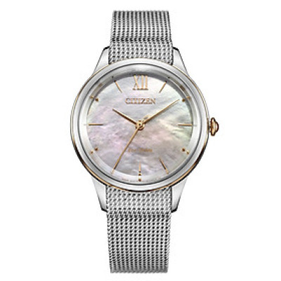 Đồng Hồ Nữ Citizen Eco-Drive Dây Thép Không Gỉ EM0816-88Y - Mặt Xà Cừ (Sapphire)