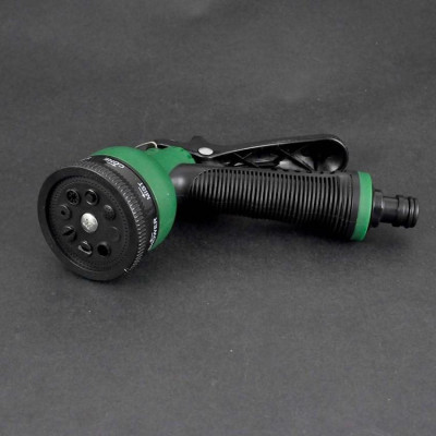 Vòi xịt rửa xe,Vòi phun nước tưới cây tăng áp thông minh 8 chế độ 815498-1 (cút vàng,nối xanh - dây trắng)