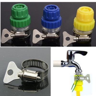 Bộ dây vòi xịt nước rửa xe, tưới cây . tăng áp 3 lần, loại 15m 206318 đầu đồng, đai, nối vàng