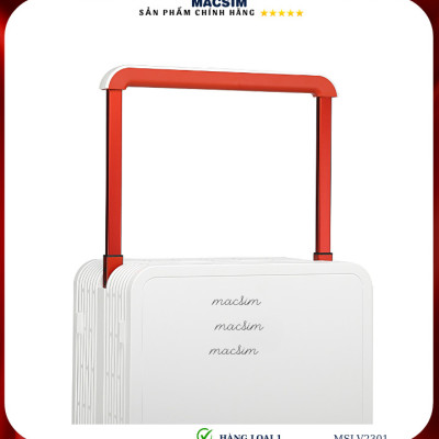 Vali cao cấp Macsim SMLV2301 cỡ 20 inch màu trắng- Hàng loại 1