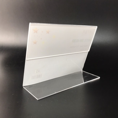 Kệ mica 1 mặt Enter F02-L 210x150mm A5 ngang, Kệ menu chữ L, Khung thông tin sản phẩm, Khung bảng giá, Kệ trưng bày để bàn