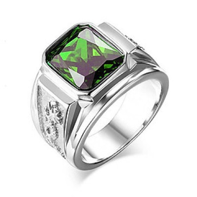 Nhẫn titan nam - Nhẫn nam titan thép không gỉ inox kiểu cham rồng trangsucpt đá xanh dương PTNNA250