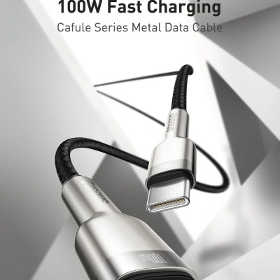 Cáp sạc Baseus Type C 100W, Cáp sạc siêu nhanh 100W Baseus Metal Data Cable Type C to Type C (100W) - Hàng nhập khẩu